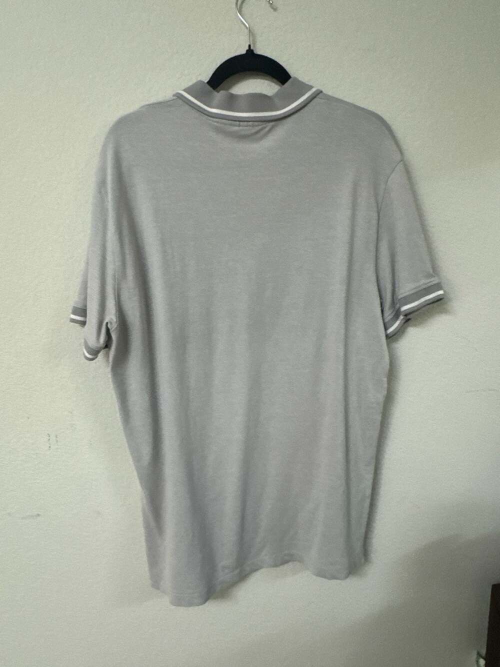 Armani Exchange Men’s Grey Quarter Zip Polo Shirt Contrast Trim Size XL - Picture 8 of 11